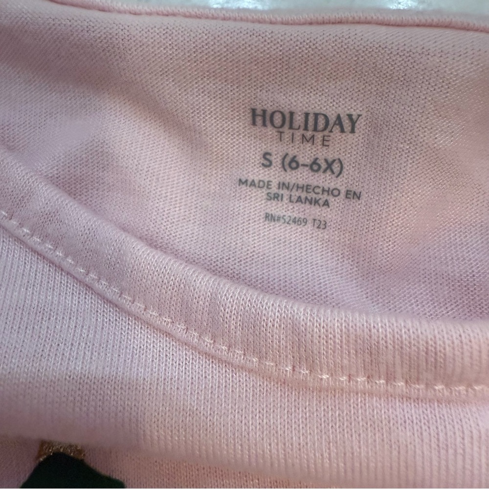Holiday Time Girls Pajamas with Festive Tree Design - Picture 4 of 5